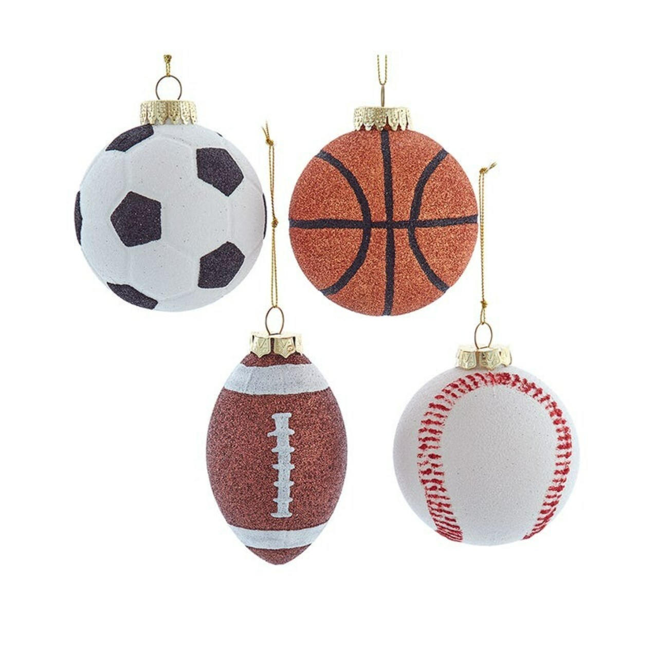 KSA 36ct Multicolored Shatterproof Sports Ball Christmas Ornaments 3"(80mm)